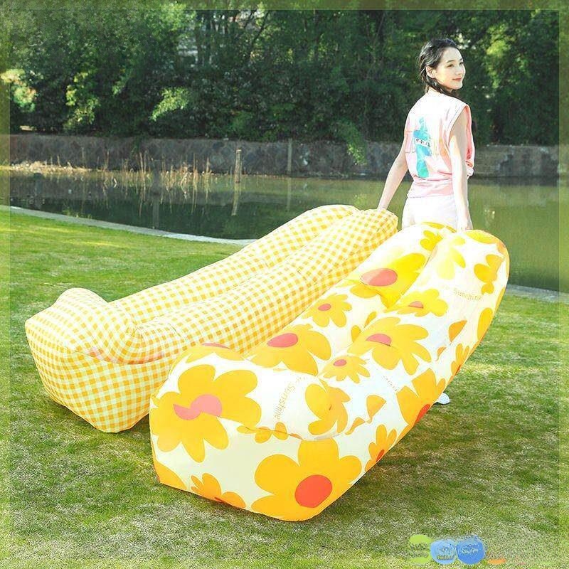Outdoor Camping Gear Brands - Inflatable Sofa Outdoor Portable Single Lounger