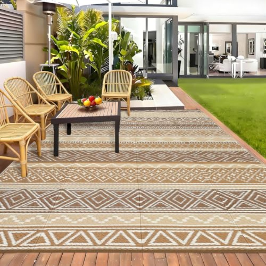Outdoor Camping Rugs 9X18 - Waterproof Outdoor Rug 9x18 for Patio,
