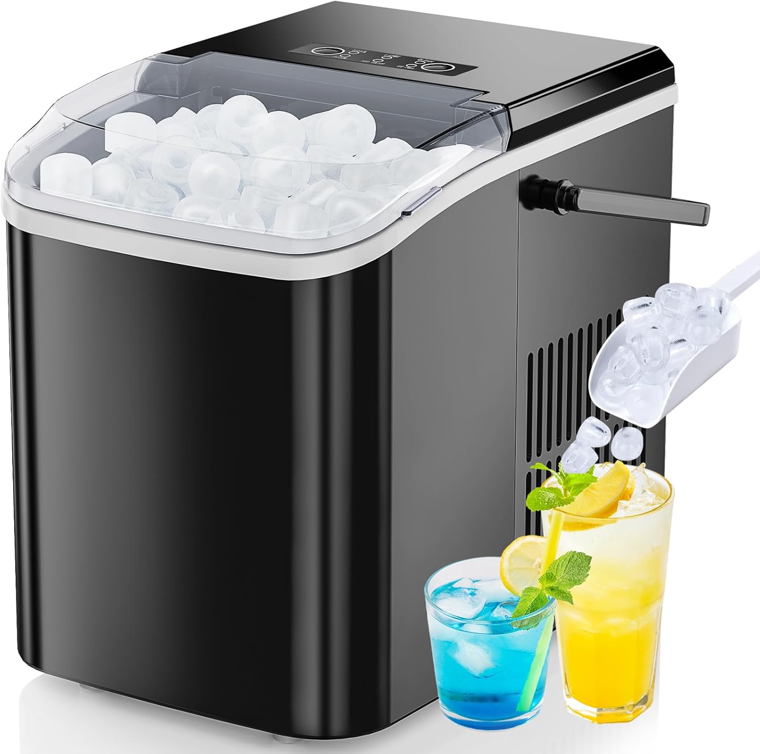 Kitchen Outdoor Camping - Portable Ice Maker, 26lbs/24H, 9 Cubes