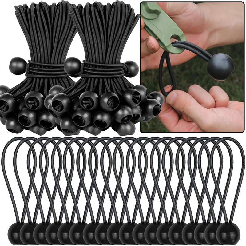 Outdoor Camping Tarp - Tarp Bungee Balls Ties Portable Tent