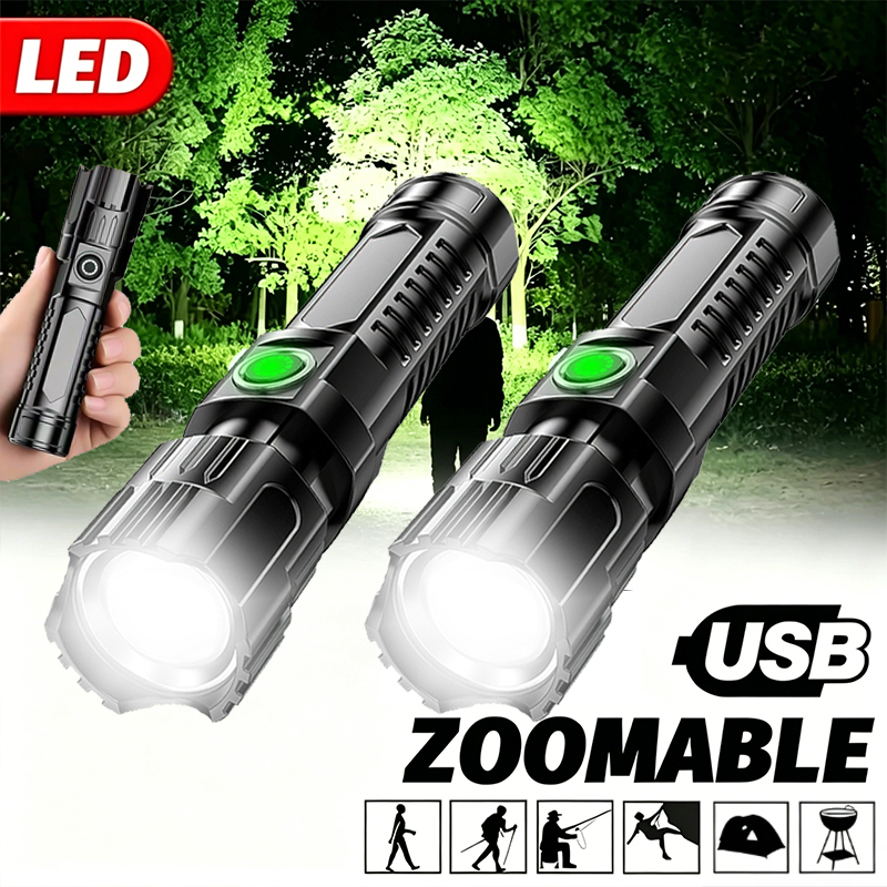 Outdoor Camping Glamping - Super Bright LED Flashlight USB Rechargeable