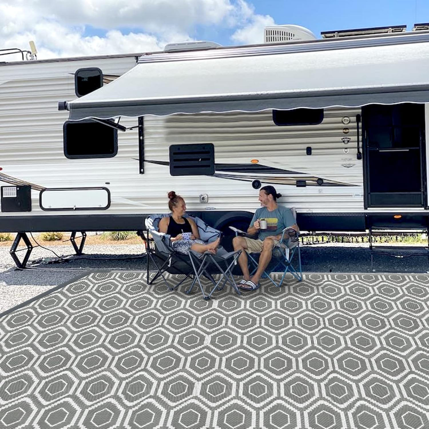 Outdoor Camping Rugs 9X18 - 9x18 Outdoor Rug Waterproof Reversible Mat