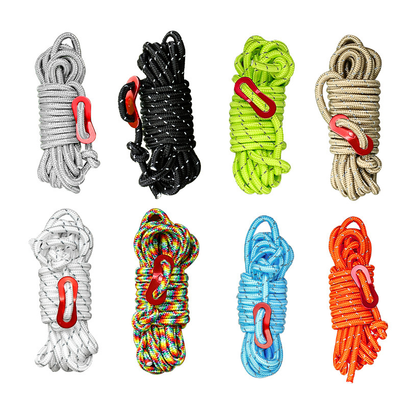 Outdoor Camping Tarp - 6mm ltralight Tent Cords Camping Ropes