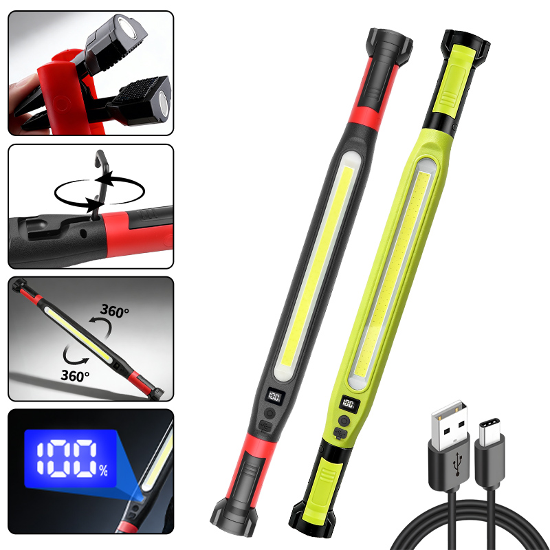Outdoor Camping Glamping - COB Work Light Type‑C Rechargeable Magnetic