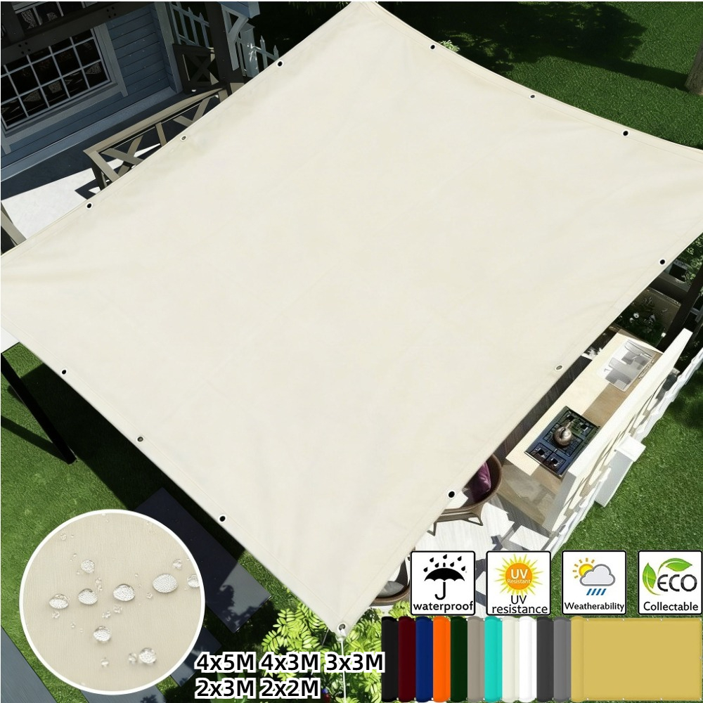 Outdoor Camping Tarp - Waterproof Shade Sail with Grommets Tent