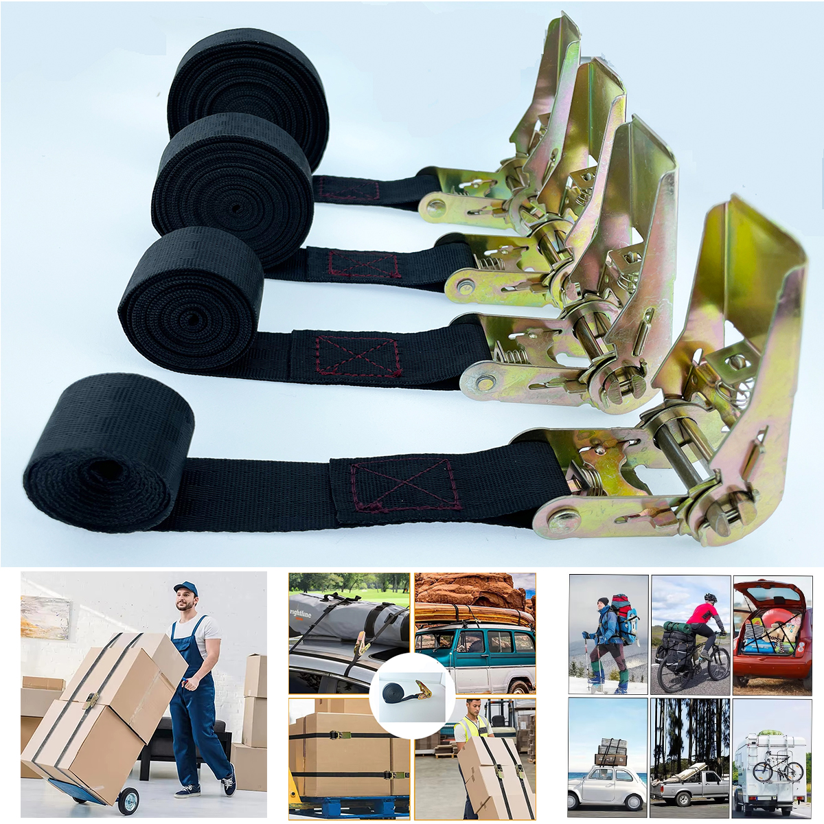 Outdoor Camping Vehicle - Cargo Strap Ratchet Tensioner Freight Car
