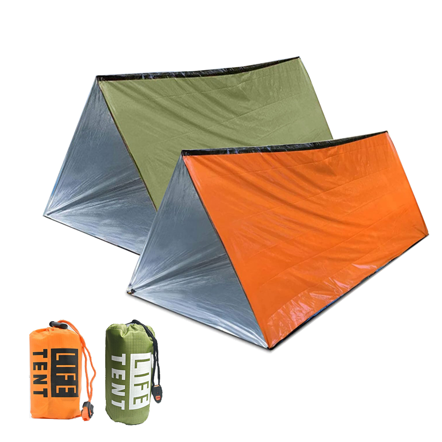 Outdoor Camping Tarp - Emergency Survival Tent Shelter, 2-Person Emergency