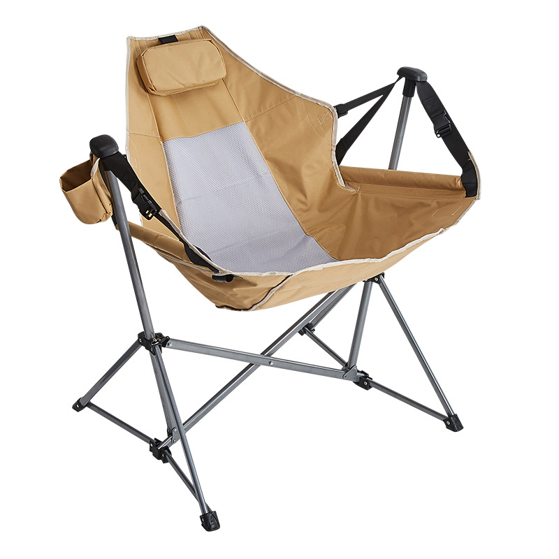 Portable Camping Moon-Shaped H - Outdoor Camping Rocking Chair ulasan dan harga