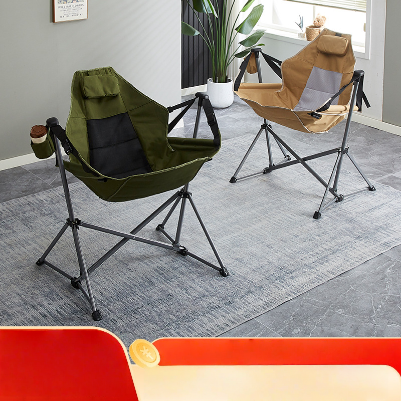 Portable Camping Moon-Shaped H - Outdoor Camping Rocking Chair ulasan dan harga