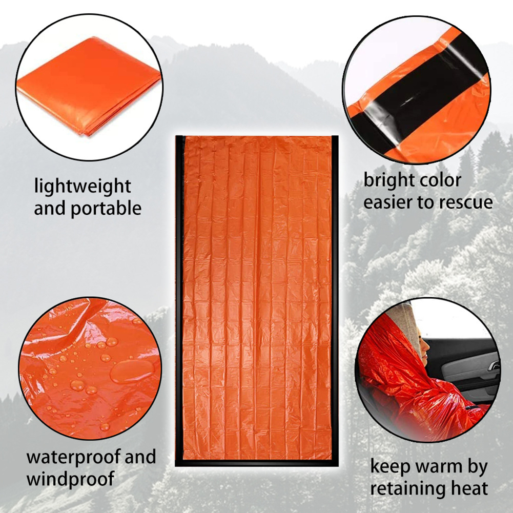 PE Aluminum Film Survival Blan - Outdoor Camping Sleeping Bag ulasan dan harga