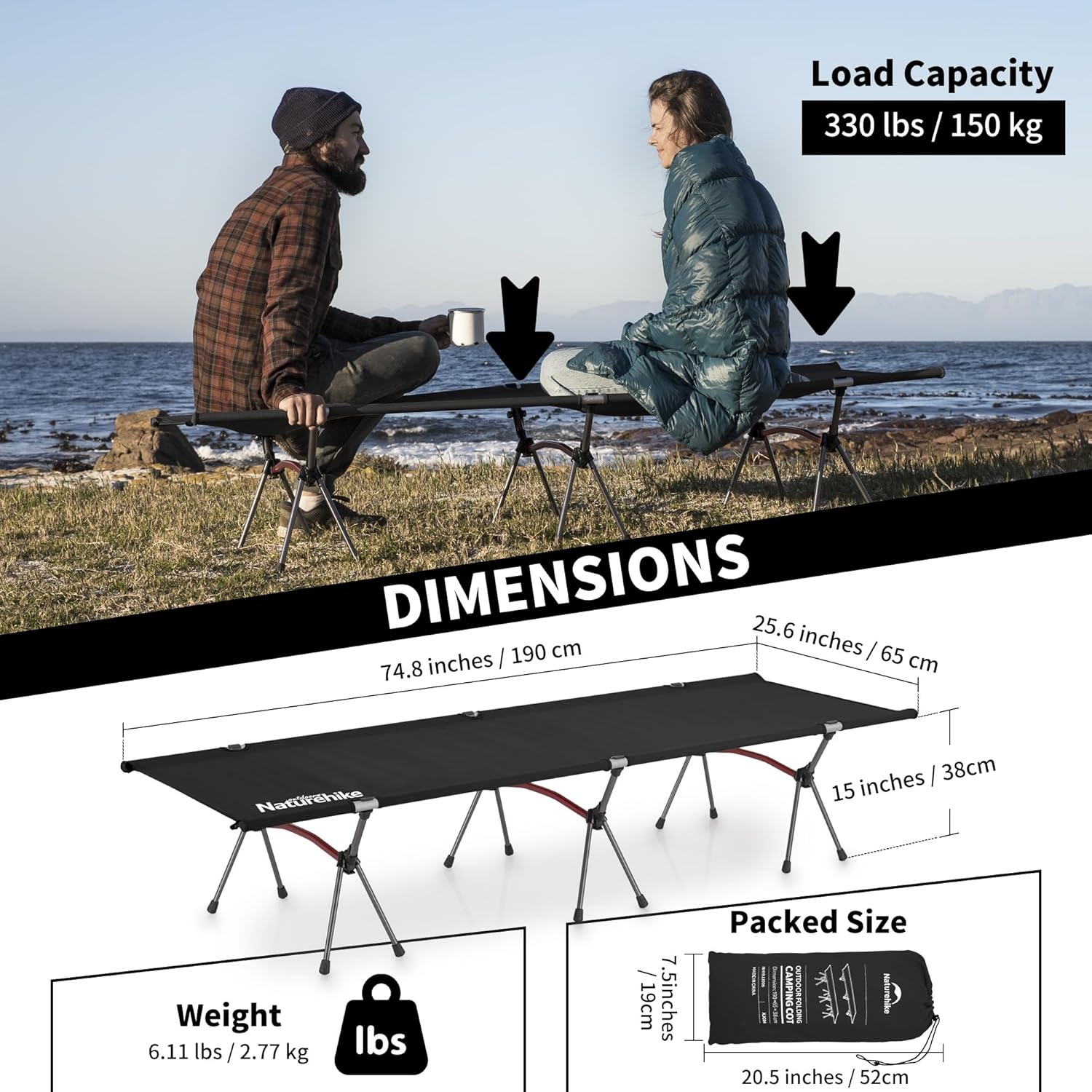 Naturehike Folding Camping Cot - Ultralight Ground Sheet ulasan dan harga