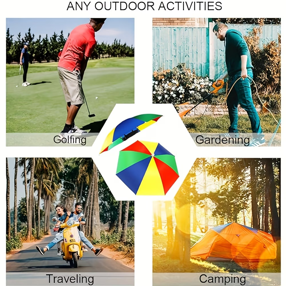 Elastic Headband Umbrella Hat, - Outdoor Camping Hat ulasan dan harga
