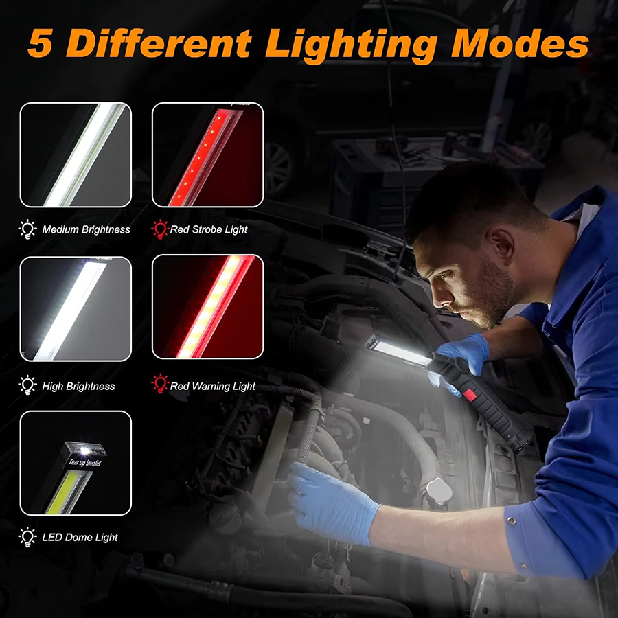 Portable LED Flashlight with M - Outdoor Camping Glamping ulasan dan harga