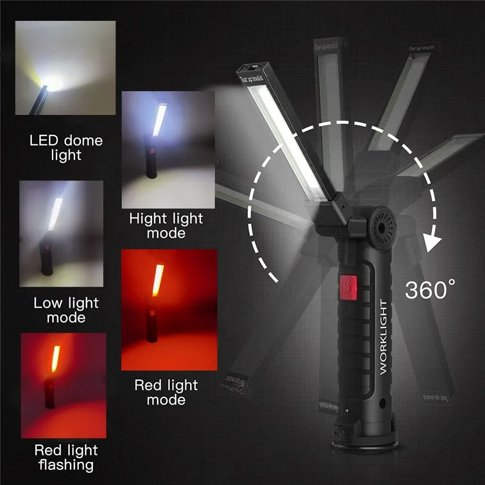 Portable COB LED Flashlight US - Outdoor Camping Glamping ulasan dan harga