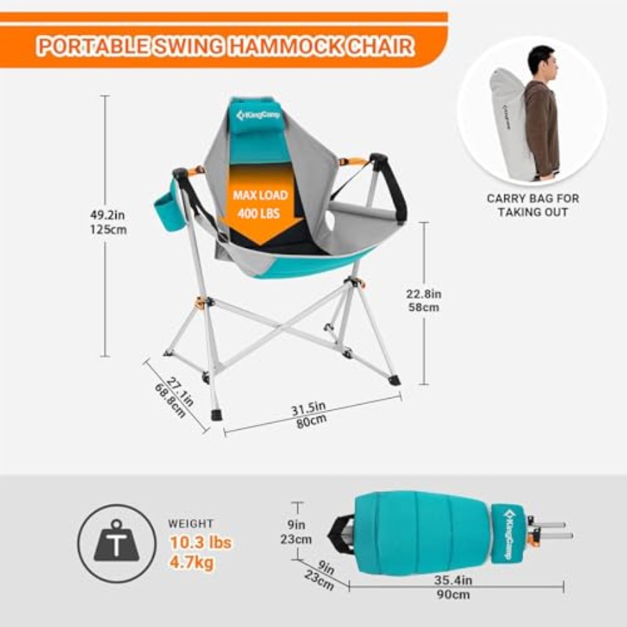Hammock Camping Chair for Outd - Outdoor Camping Rocking Chair ulasan dan harga