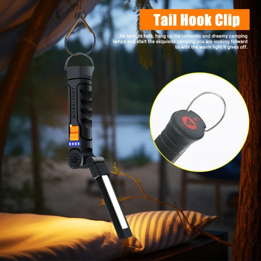 Portable COB LED Flashlight US - Outdoor Camping Glamping ulasan dan harga