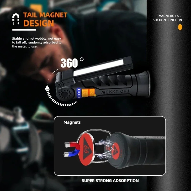 Portable COB LED Flashlight US - Outdoor Camping Glamping ulasan dan harga