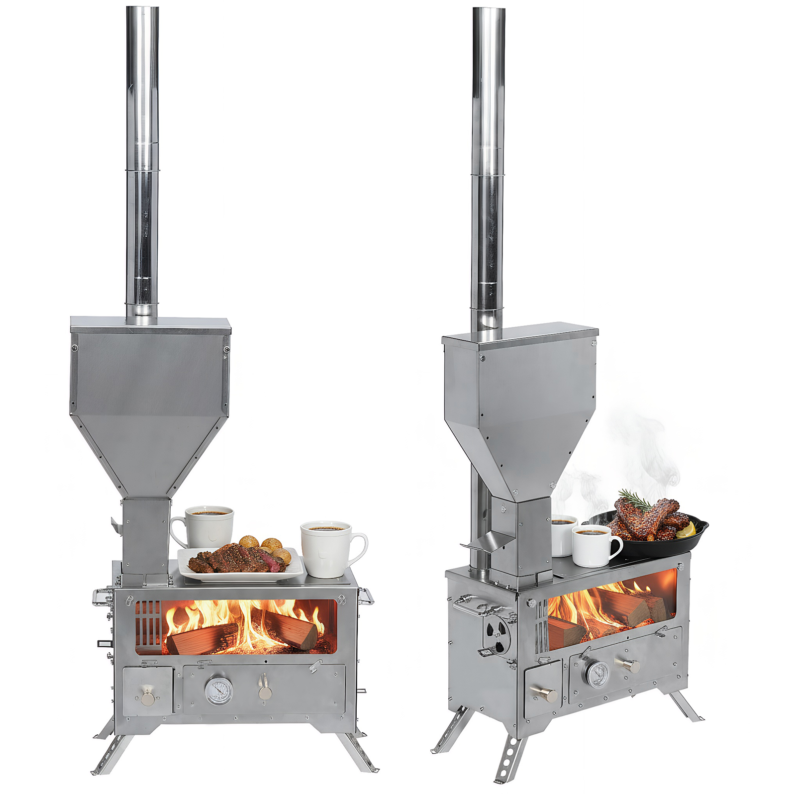 Portable Wood-Burning Camp Sto - Outdoor Camping Stove Wood ulasan dan harga