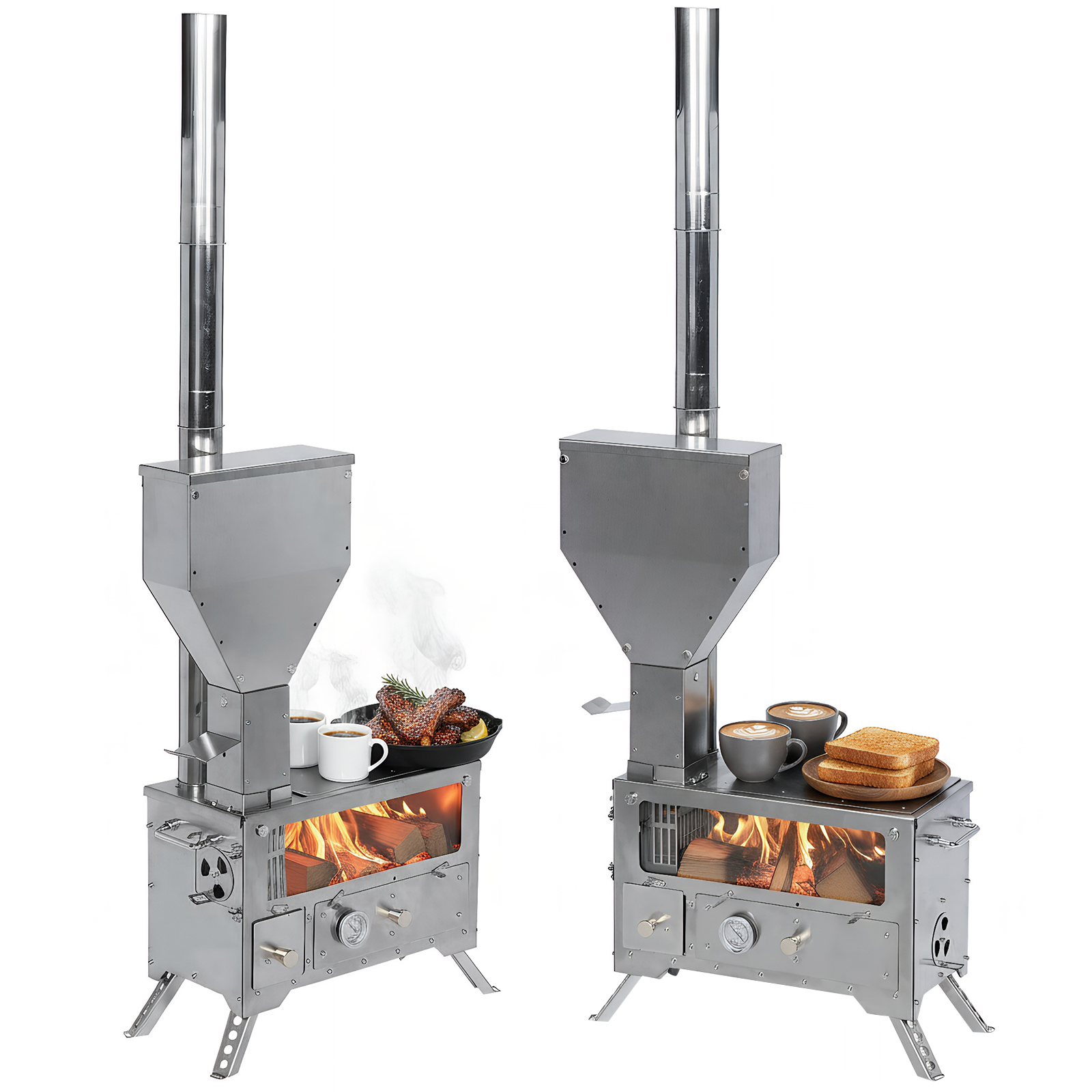 Portable Wood-Burning Camp Sto - Outdoor Camping Stove Wood ulasan dan harga