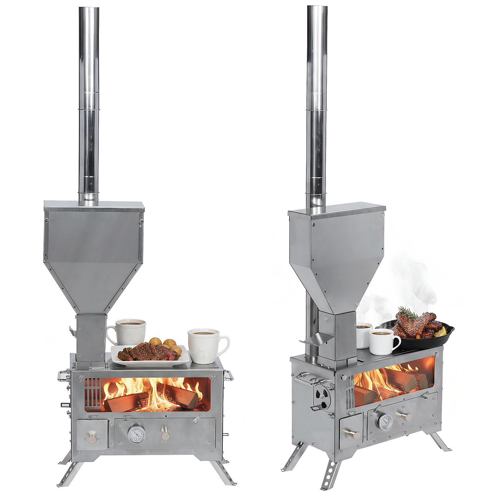 Portable Wood-Burning Camp Sto - Outdoor Camping Stove Wood ulasan dan harga