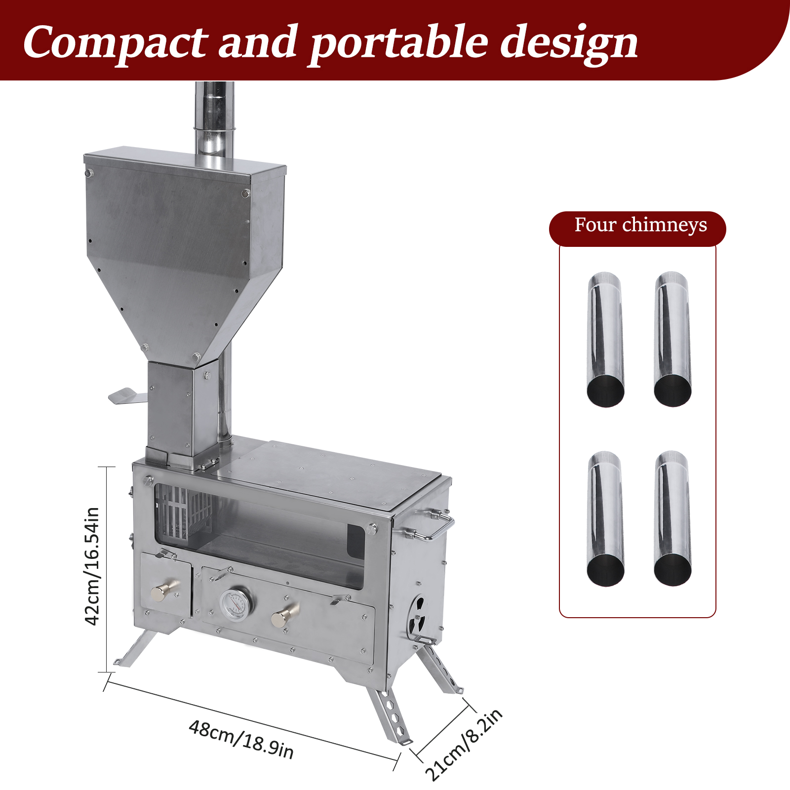 Portable Wood-Burning Camp Sto - Outdoor Camping Stove Wood ulasan dan harga