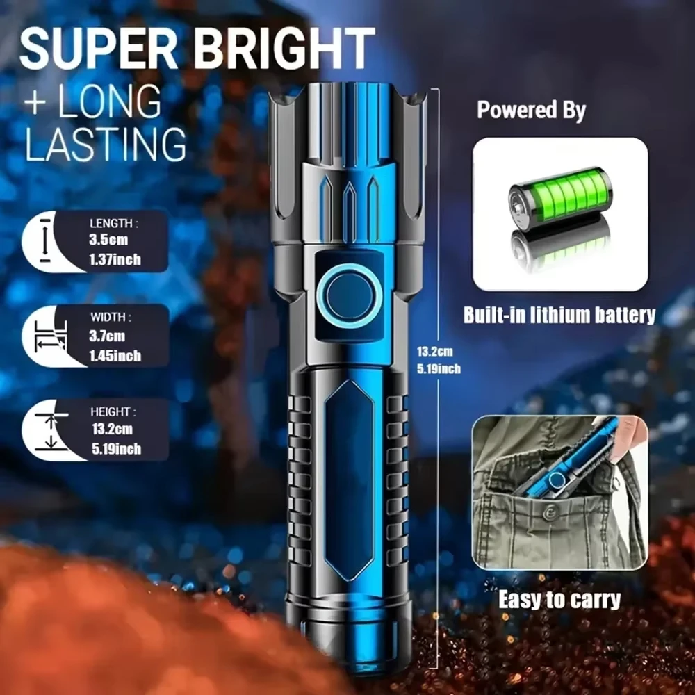Super Bright LED Flashlight US - Outdoor Camping Glamping ulasan dan harga