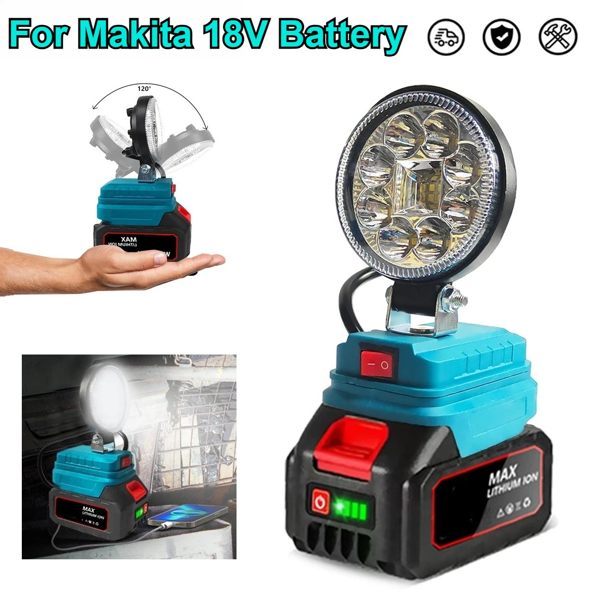 4 Inch Cordless Work Light For - Outdoor Camping Jobs ulasan dan harga