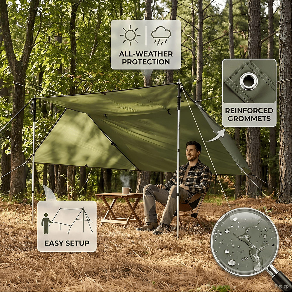 3-in-1 Multi-Functional Waterp - Outdoor Camping Tarp ulasan dan harga