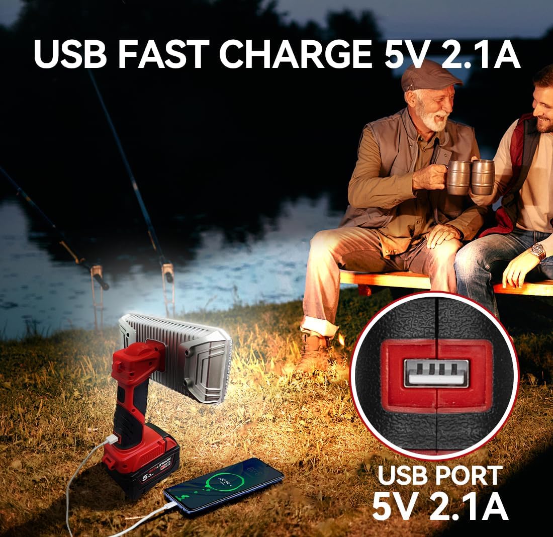 40W Cordless LED Flashlight fo - Outdoor Camping Jobs ulasan dan harga