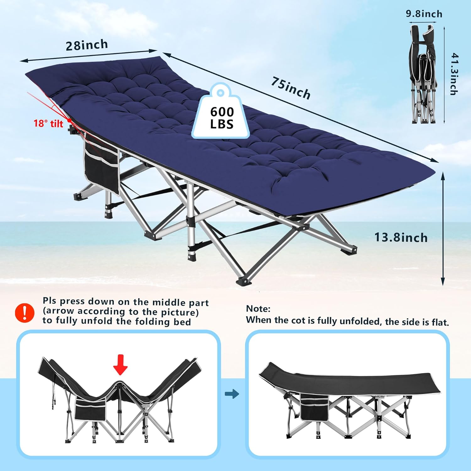 Camping Cot for Adult, 28