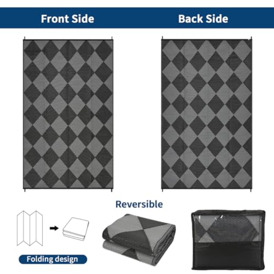 Outdoor Patio Rug 9x18, Revers - Outdoor Camping Rugs 9X18 ulasan dan harga
