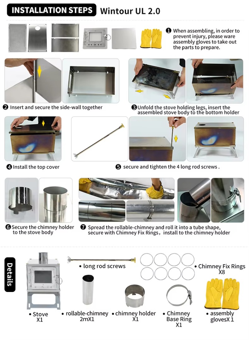 【Popular】DANCHEL S1 Foldable T - Outdoor Camping Stove Wood ulasan dan harga