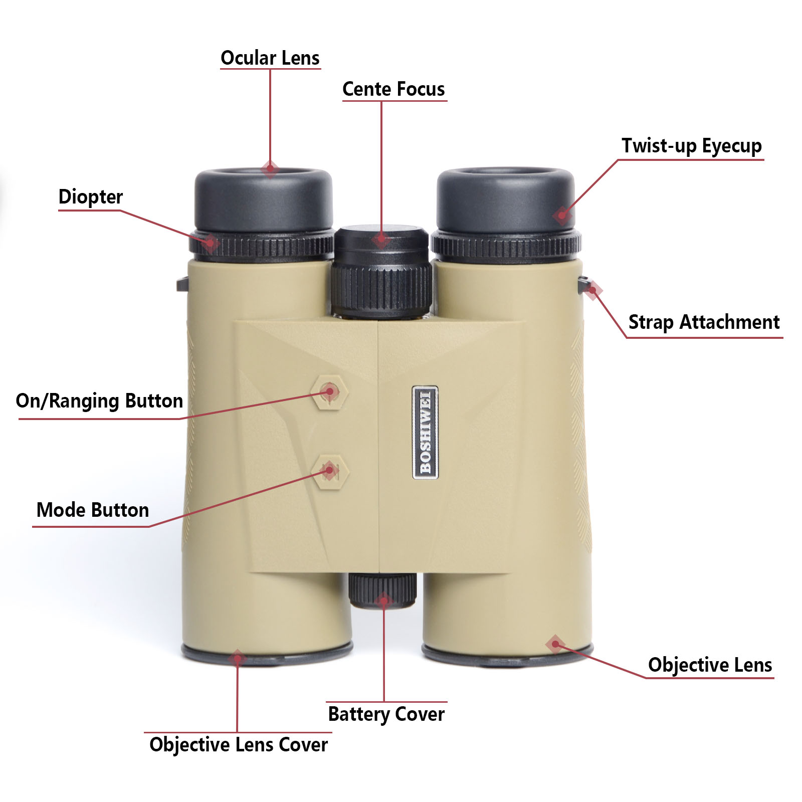 BOSHIWEI 10x42 HD Laser Rangef - Outdoor Camping Jobs ulasan dan harga