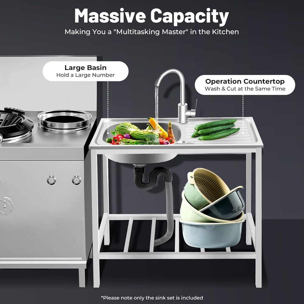 Portable Stainless Steel Laund - Kitchen Outdoor Camping ulasan dan harga