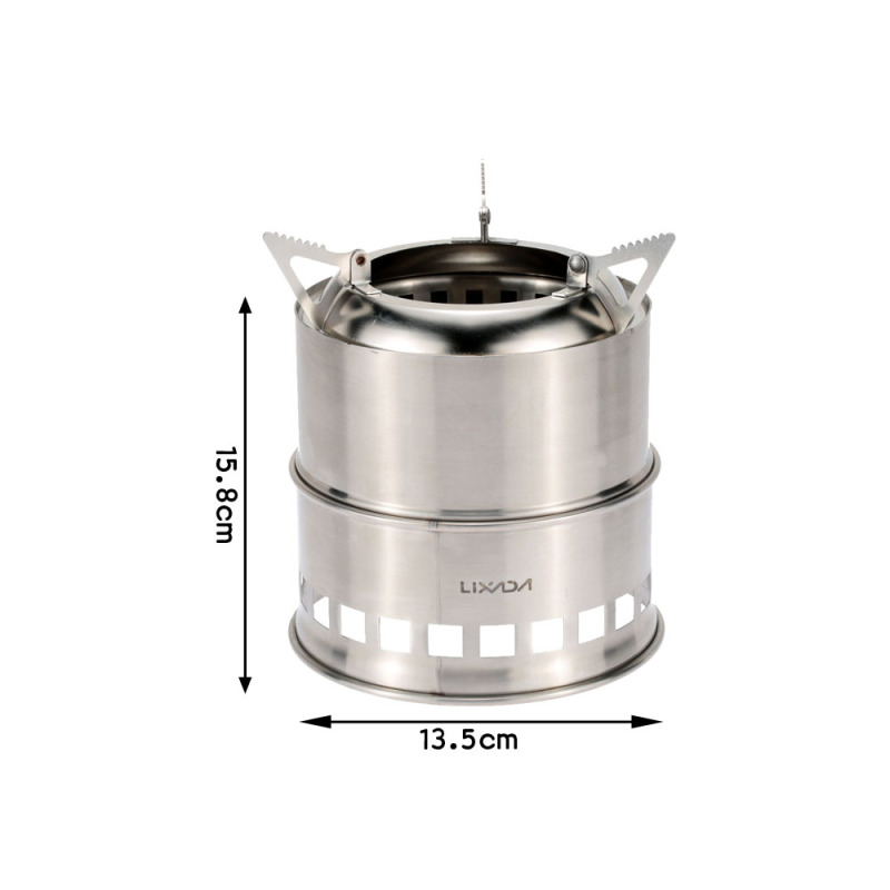 Lixada Stainless Steel Wood St - Outdoor Camping Stove Wood ulasan dan harga