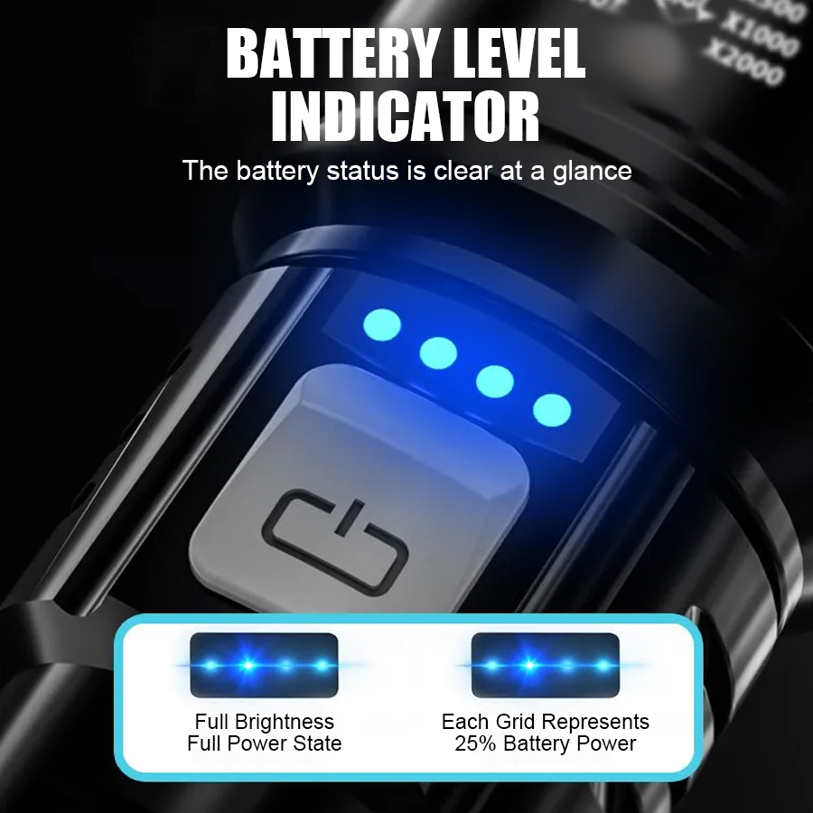 High Power P50 LED Flashlight  - Outdoor Camping Glamping ulasan dan harga