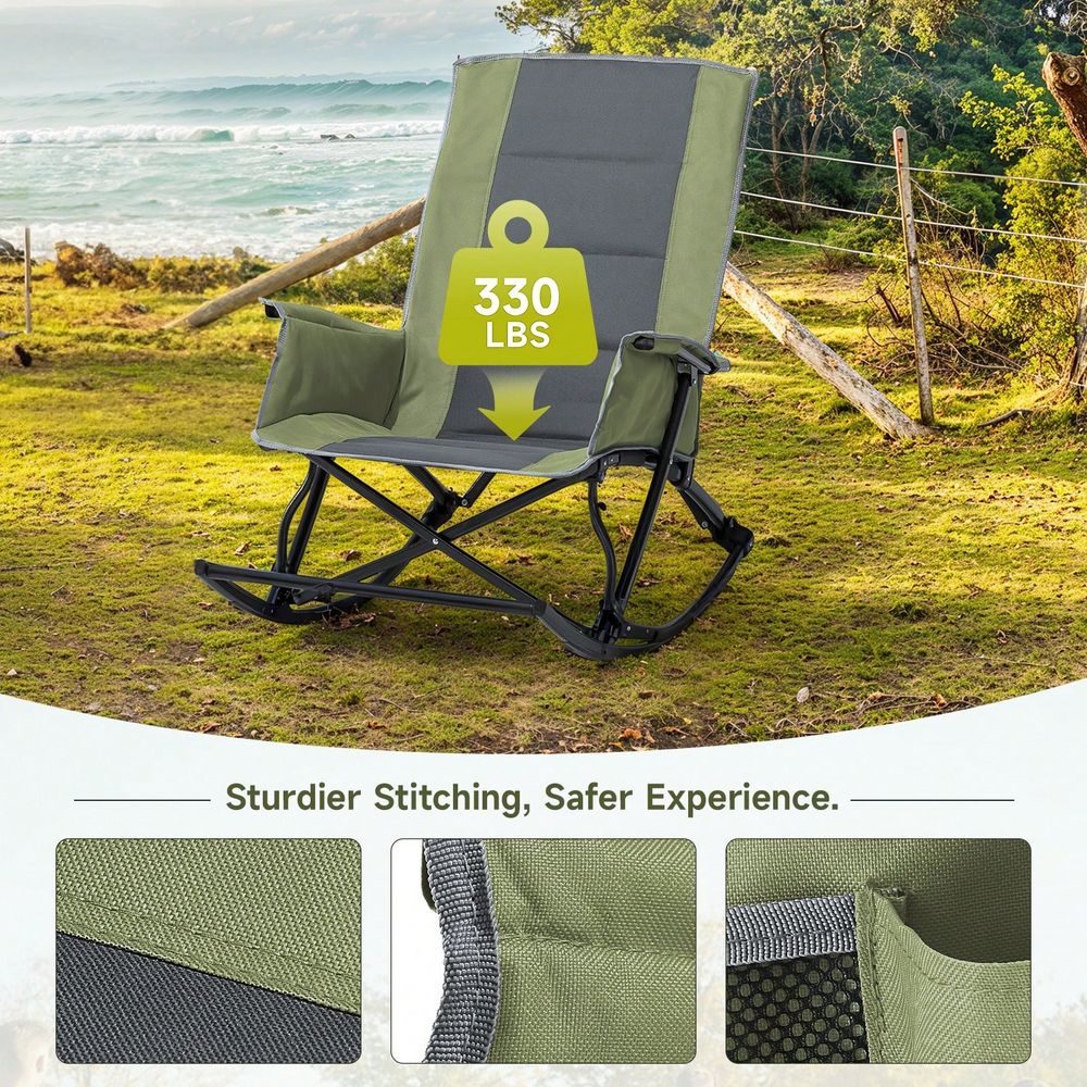 Camping Chair For Adults, Fold - Outdoor Camping Rocking Chair ulasan dan harga