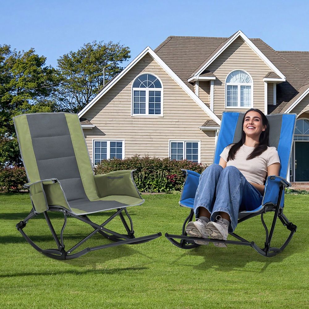 Camping Chair For Adults, Fold - Outdoor Camping Rocking Chair ulasan dan harga