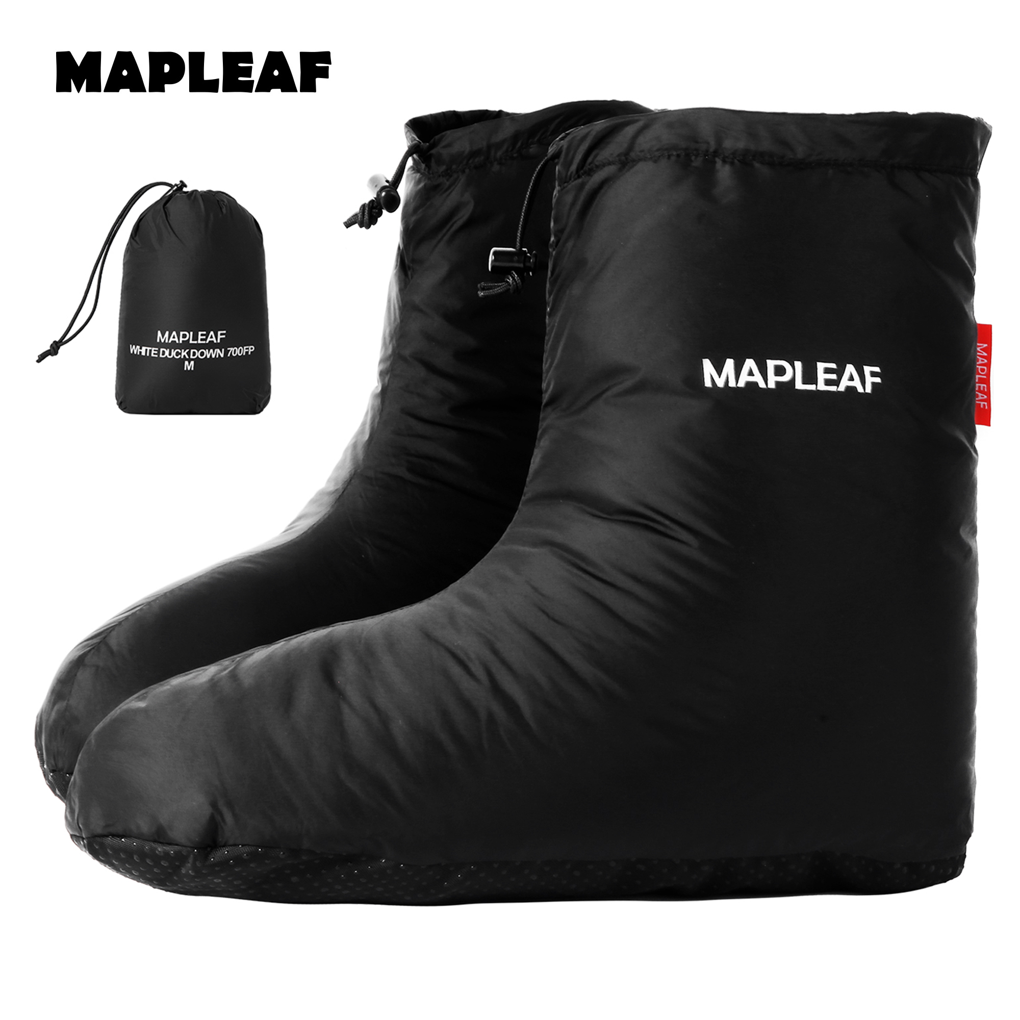 MAPLEAF Down Booties Winter Wa - Outdoor Camping Slippers ulasan dan harga
