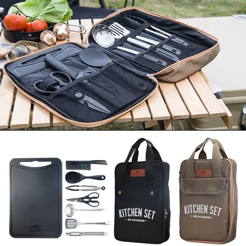 8pcs Camping Kitchen Cookware  - Outdoor Camping Kitchen Set ulasan dan harga