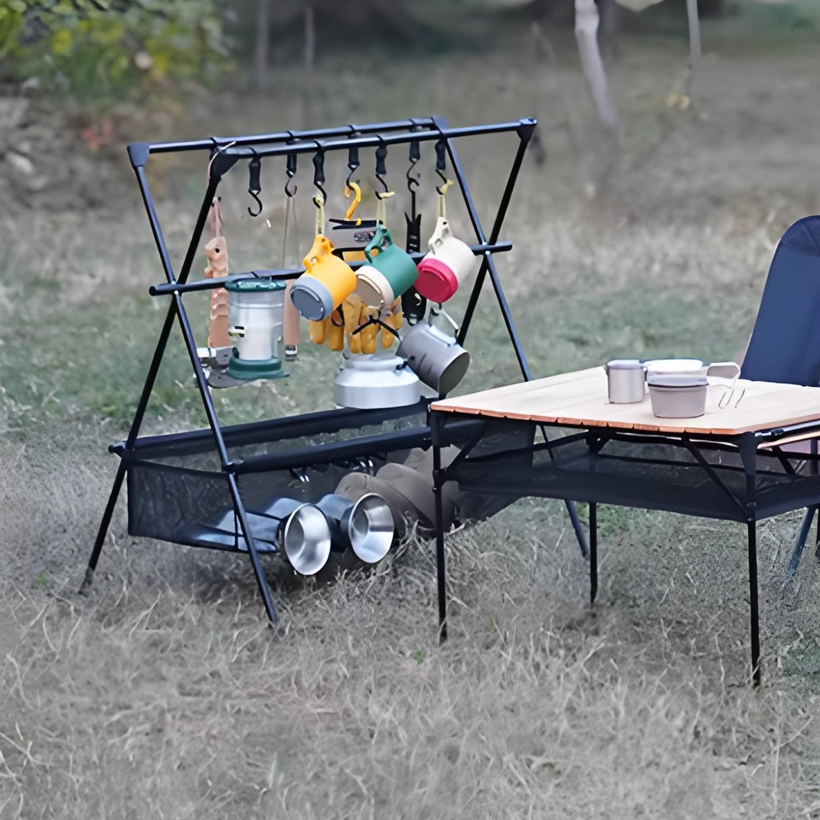 Portable Camping Rack Multifun - Outdoor Camping Gear ulasan dan harga