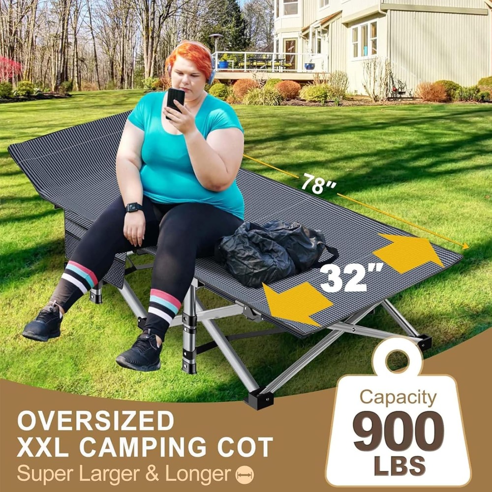 Heavy Duty Folding Camping Cot - Outdoor Camping Sleeping Bag ulasan dan harga