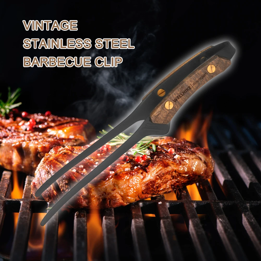 BBQ Grill Barbecue Tong Stainl - Outdoor Camping Kitchen Set ulasan dan harga