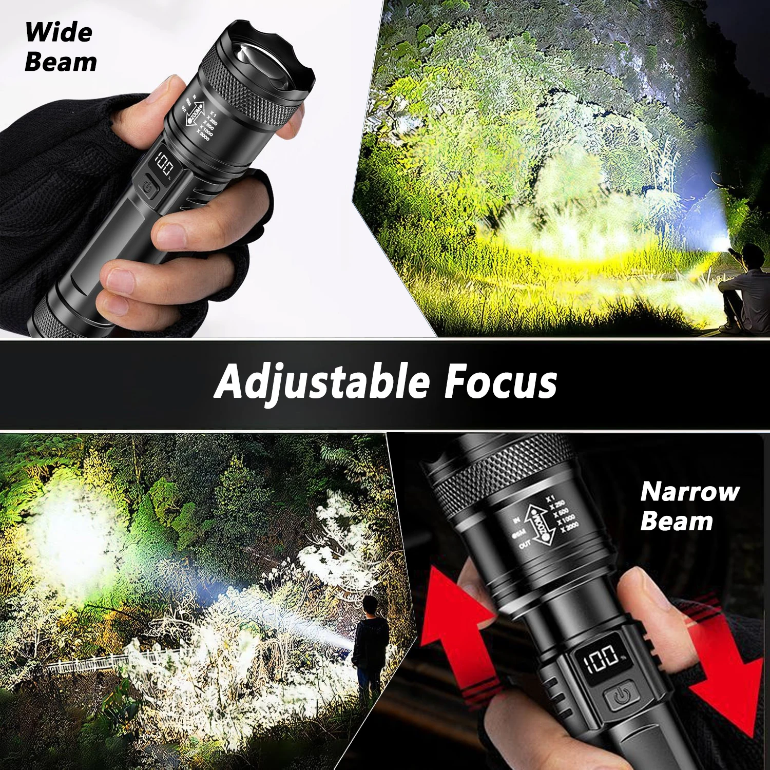 Ultra Bright LED Flashlight 20 - Outdoor Camping Glamping ulasan dan harga