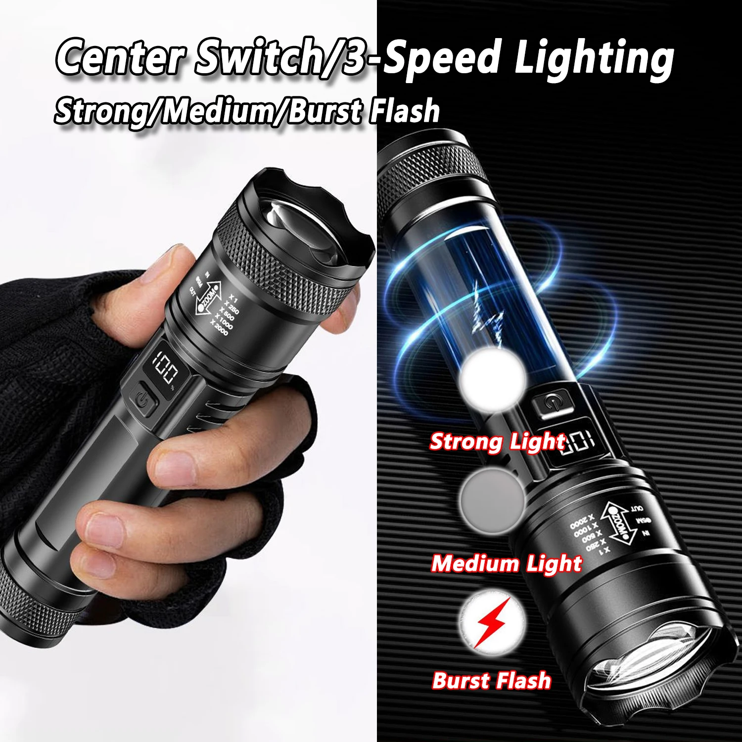 Ultra Bright LED Flashlight 20 - Outdoor Camping Glamping ulasan dan harga