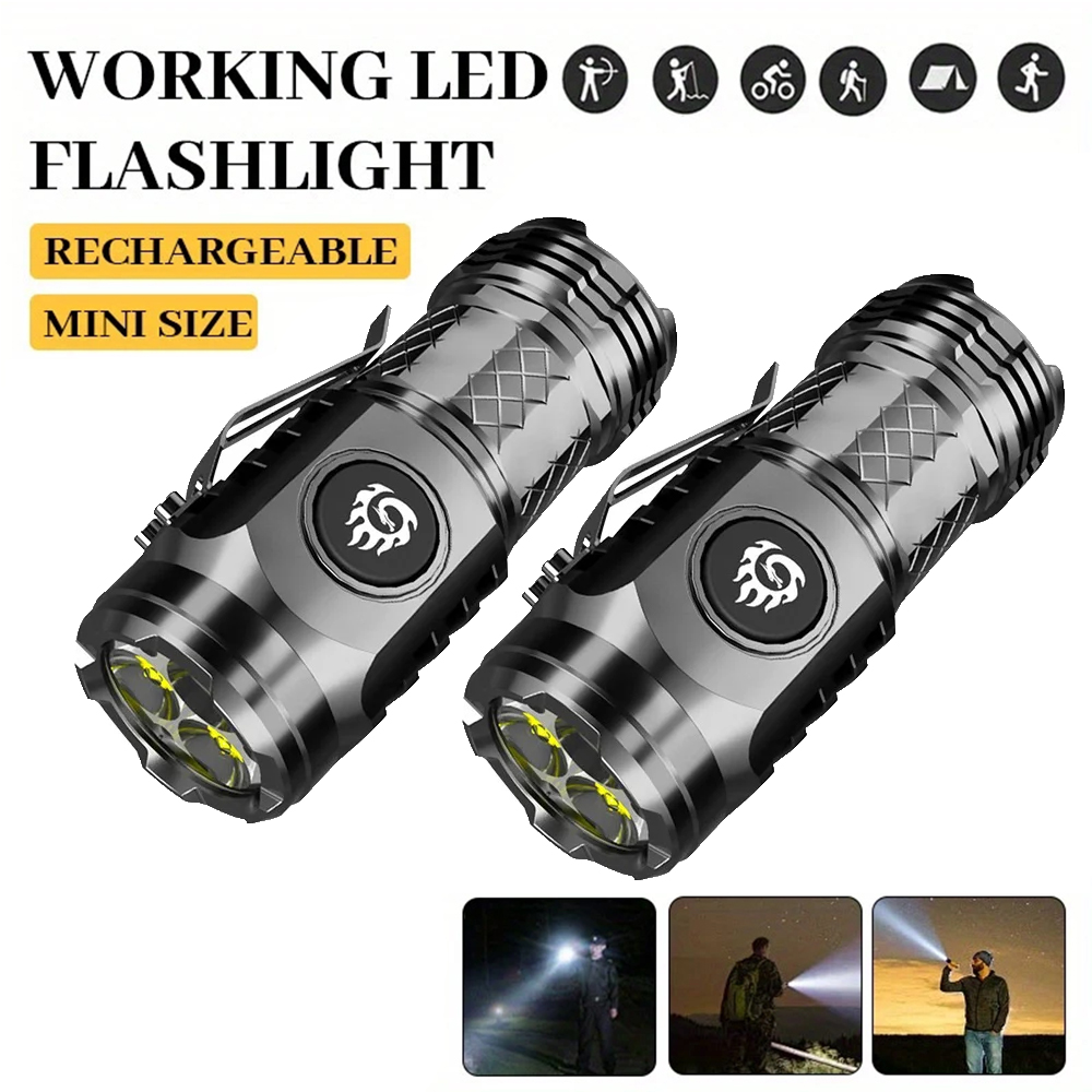 High Strong Power LED Flashlig - Outdoor Camping Glamping ulasan dan harga