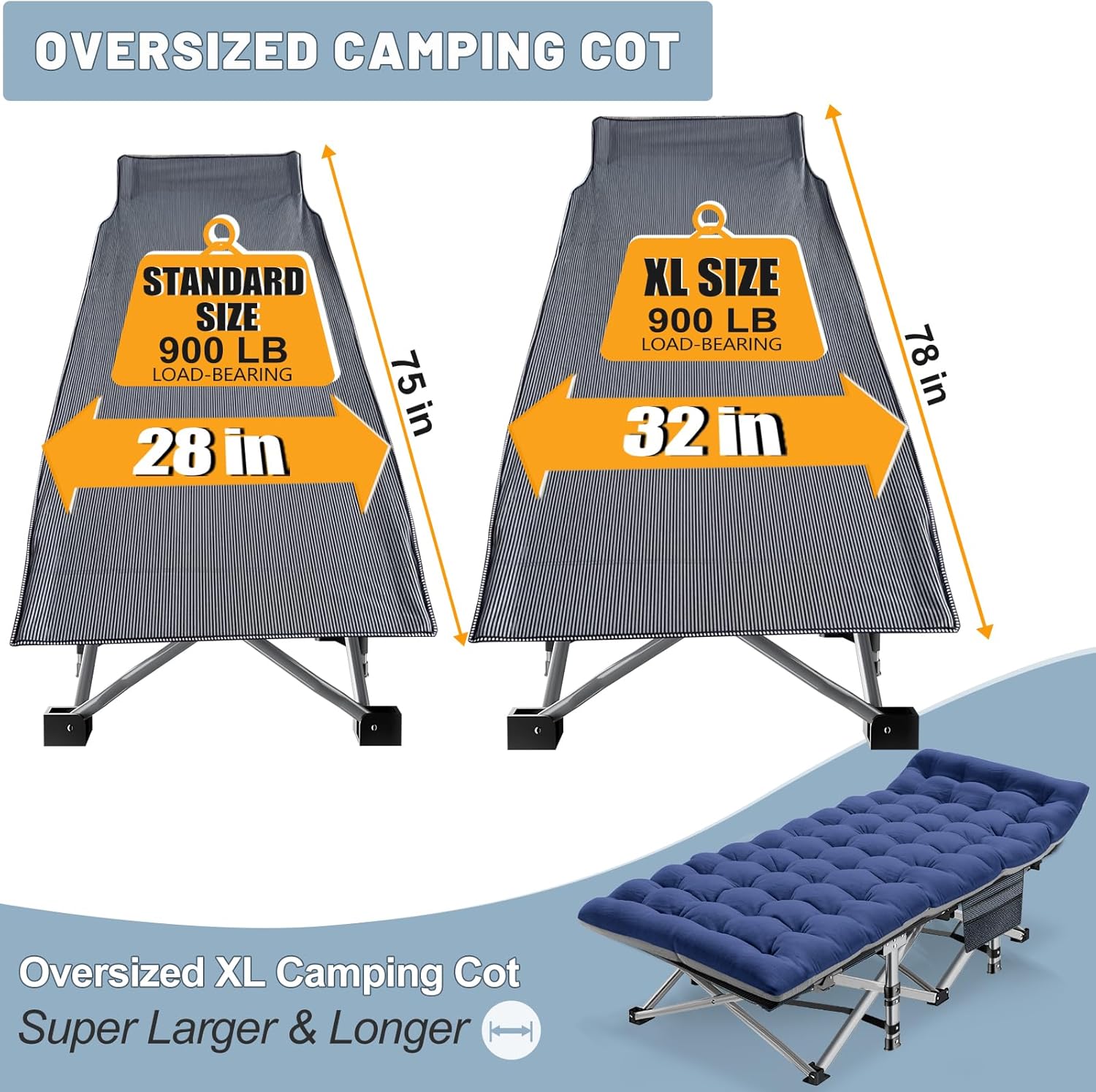 Folding Camping Cot for Adults - Outdoor Camping Sleeping Bag ulasan dan harga