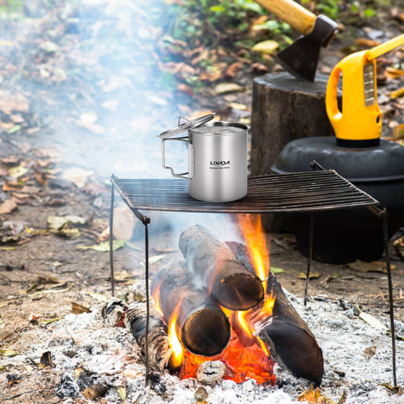 Lixada 750ml Cup Outdoor Stain - Outdoor Camping Kitchen Set ulasan dan harga