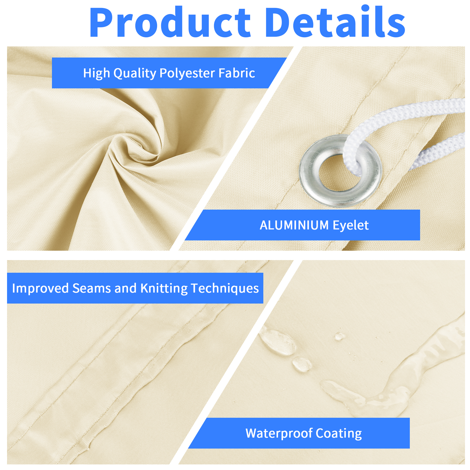 Waterproof Shade Sail with Gro - Outdoor Camping Tarp ulasan dan harga