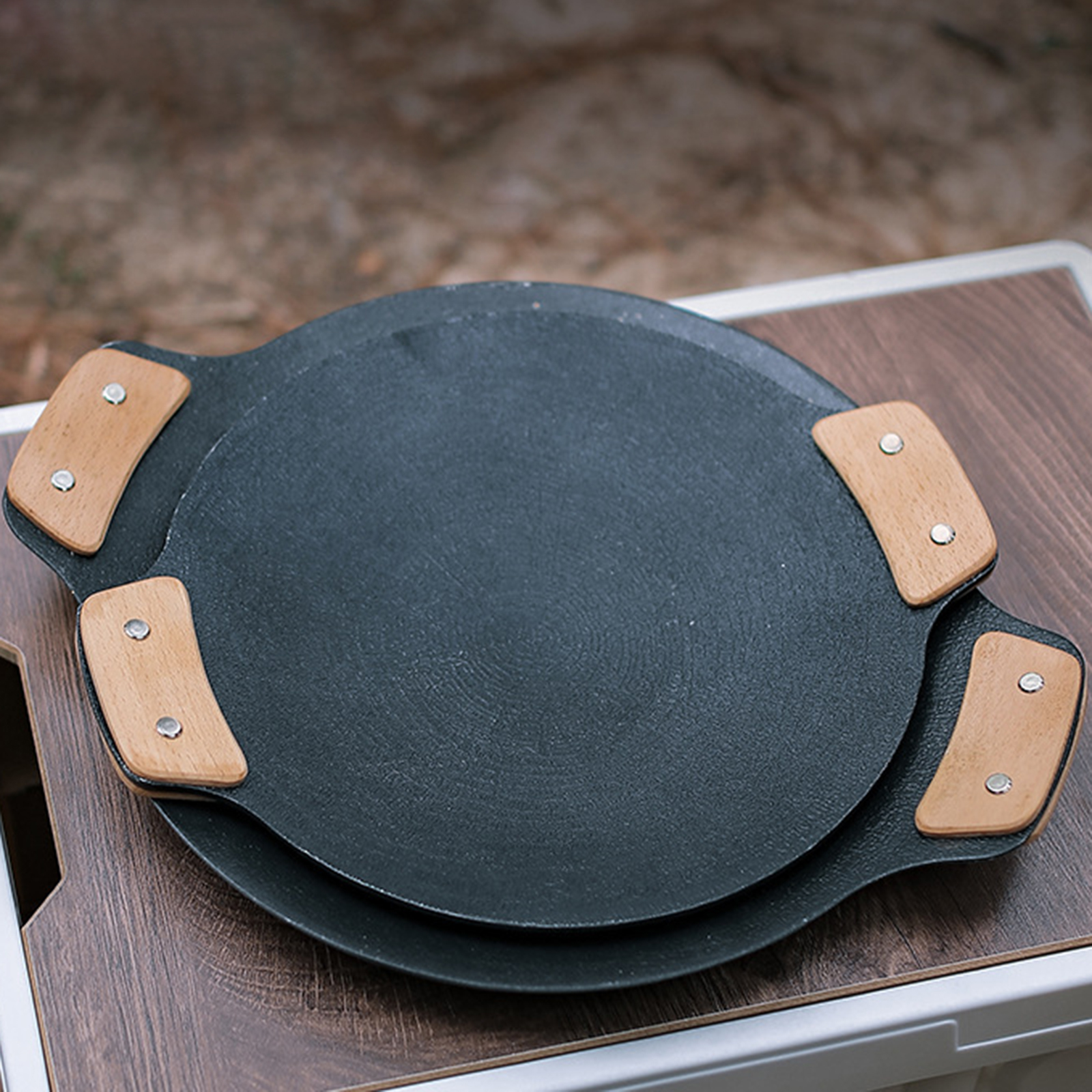 Solid Wood Barbecue Pan Heat R - Outdoor Camping Stove Wood ulasan dan harga